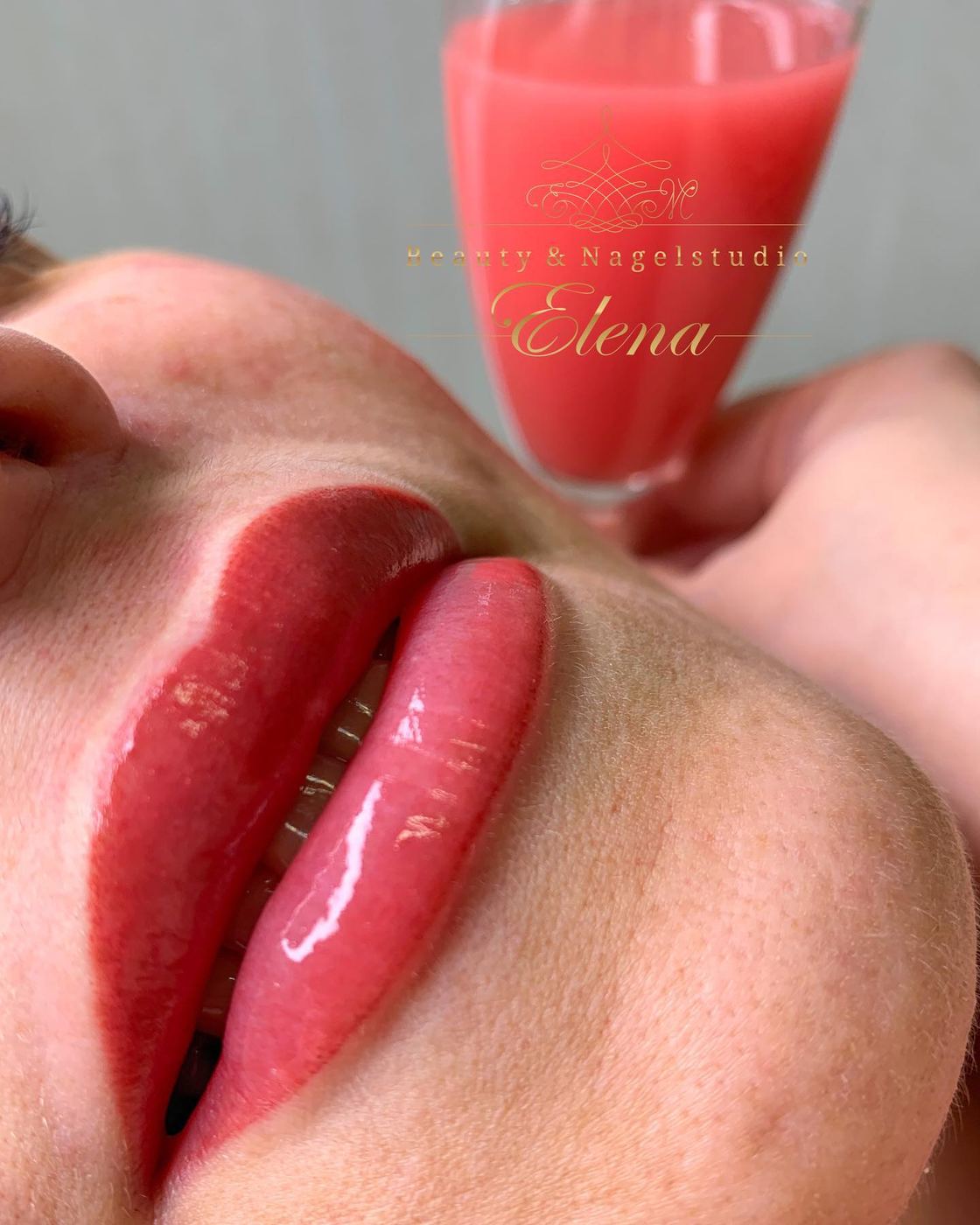 Permanent Make-up Lippen mit Gloss-Effekt